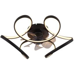 Globo Lighting Travo lampowentylator podsufitowy 1x30 W czarny mat 03638