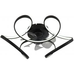 Globo Lighting Travo lampowentylator podsufitowy 1x30 W czarny mat 03638