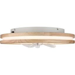 Globo Lighting Gatian lampowentylator podsufitowy 1x30 W biała-drewno 03650