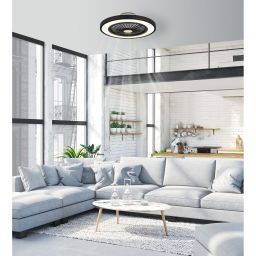 Globo Lighting Blizzak lampowentylator podsufitowy 1x45 W biała-czarna 03653