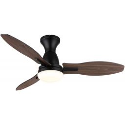 Globo Lighting Gale lampowentylator podsufitowy 1x22 W biała-czarna-drewno 03671B