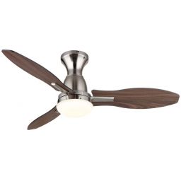 Globo Lighting Gale lampowentylator podsufitowy 1x22 W biała-drewno-nikiel 03671N