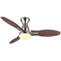 Globo Lighting Gale lampowentylator podsufitowy 1x22 W biała-drewno-nikiel 03671N