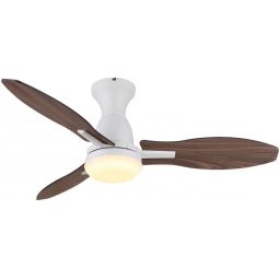 Globo Lighting Gale lampowentylator podsufitowy 1x22 W biała-drewno 03671W