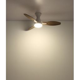 Globo Lighting Gale lampowentylator podsufitowy 1x22 W biała-drewno 03671W