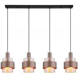 Globo Lighting Milley lampa wisząca 4x60 W bursztynowa 15560-4HA