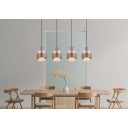 Globo Lighting Milley lampa wisząca 4x60 W bursztynowa 15560-4HA