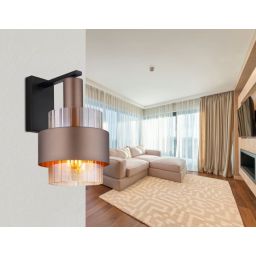 Globo Lighting Milley kinkiet 1x60 W bursztynowy 15560WA