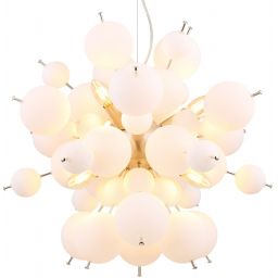 Globo Lighting Udo lampa wisząca 6x25 W biała-czarna-nikiel 15633HO