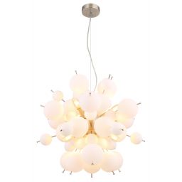 Globo Lighting Udo lampa wisząca 6x25 W biała-czarna-nikiel 15633HO