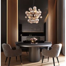 Globo Lighting Udo lampa wisząca 6x25 W czarna-przydymiona 15633HS