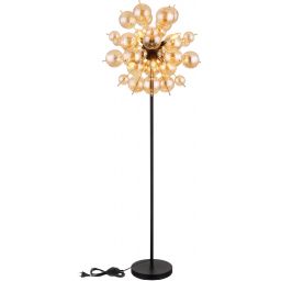 Globo Lighting Udo lampa stojąca 6x25 W czarna-złota-bursztynowa 15633SA
