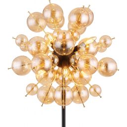 Globo Lighting Udo lampa stojąca 6x25 W czarna-złota-bursztynowa 15633SA