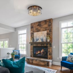 Globo Lighting Gorley lampa podsufitowa 5x60 W czarna-chrom-przydymiona 15698D1