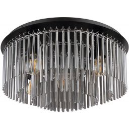 Globo Lighting Gorley lampa podsufitowa 5x60 W czarna-chrom-przydymiona 15698D1
