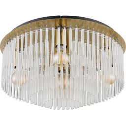 Globo Lighting Gorley lampa podsufitowa 5x60 W biała/czarna/złota 15698D1M