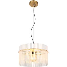 Globo Lighting Gorley lampa wisząca 1x60 W biała-przezroczysta-złota 15698HM
