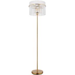 Globo Lighting Gorley lampa stojąca 1x60 W biała-przezroczysta-złota 15698SM
