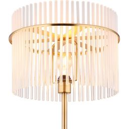 Globo Lighting Gorley lampa stojąca 1x60 W biała-przezroczysta-złota 15698SM