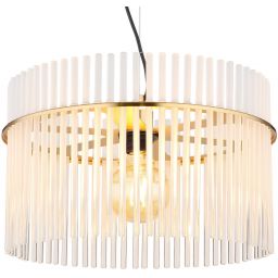 Globo Lighting Gorley lampa stołowa 1x40 W biała-przezroczysta-złota 15698TM