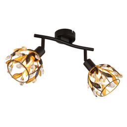 Globo Lighting Mika lampa podsufitowa 2x25 W czarna 15759-2