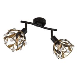 Globo Lighting Mika lampa podsufitowa 2x25 W czarna 15759-2