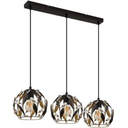 Globo Lighting Mika lampa wisząca 3x25 W czarna 15759-3H