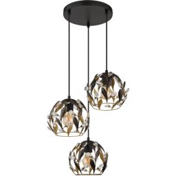 Globo Lighting Mika lampa wisząca 3x40 W czarna 15759-3HR