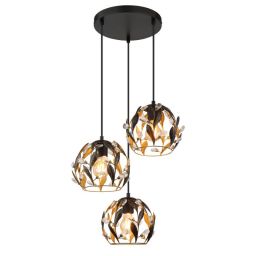 Globo Lighting Mika lampa wisząca 3x40 W czarna 15759-3HR
