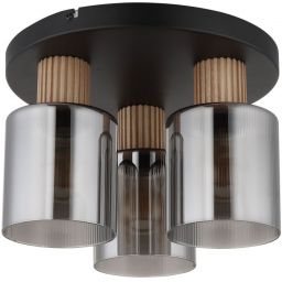 Globo Lighting Aleidis lampa podsufitowa 3x25 W czarny/przydymiony 15768-3D