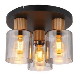 Globo Lighting Aleidis lampa podsufitowa 3x25 W czarny/przydymiony 15768-3D