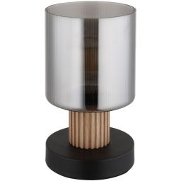 Globo Lighting Aleidis lampa stołowa 1x25 W czarna/przydymiona 15768T