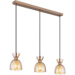 Globo Lighting Massey lampa wisząca 3x40 W bursztynowa 15769A-3