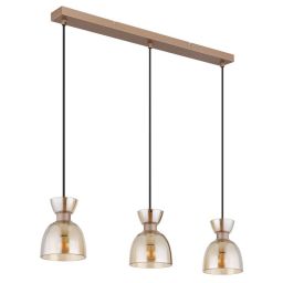 Globo Lighting Massey lampa wisząca 3x40 W bursztynowa 15769A-3