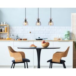 Globo Lighting Massey lampa wisząca 3x40 W czarna/przydymiona 15769S-3