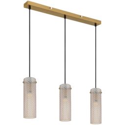 Globo Lighting Karolo lampa wisząca 3x40 W złota/bursztynowa 15775-3H