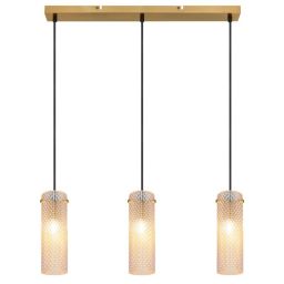 Globo Lighting Karolo lampa wisząca 3x40 W złota/bursztynowa 15775-3H