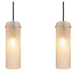 Globo Lighting Karolo lampa wisząca 3x40 W złota/bursztynowa 15775-3H