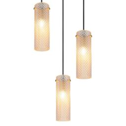 Globo Lighting Karolo lampa wisząca 3x40 W złota/bursztynowa 15775-3HR