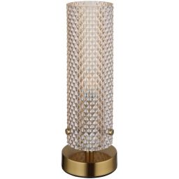 Globo Lighting Karolo lampa stołowa 1x40 W złota/bursztynowa 15775T