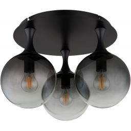 Globo Lighting Dalton lampa podsufitowa 3x10 W czarna-przydymiona 15885-3D