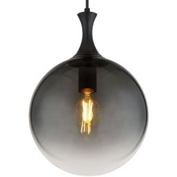 Globo Lighting Dalton lampa wisząca 1x10 W czarna-przydymiona 15885H