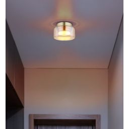 Globo Lighting Higgins lampa podsufitowa 1x6 W złota/bursztynowa 16055DG