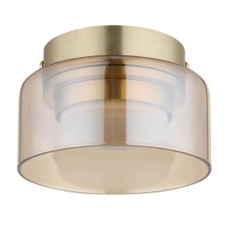 Globo Lighting Higgins lampa podsufitowa 1x6 W złota/bursztynowa 16055DG