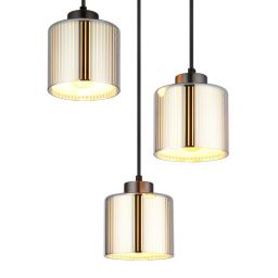 Globo Lighting Felicia lampa wisząca 3x60 W czarna/chrom 16056-3HR