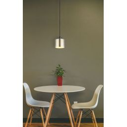 Globo Lighting Felicia lampa wisząca 1x60 W czarna/chrom 16056H