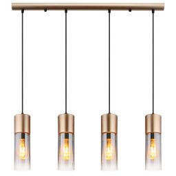 Globo Lighting Annika lampa wisząca 4x25 W przydymiona/złota 21000-4HCA