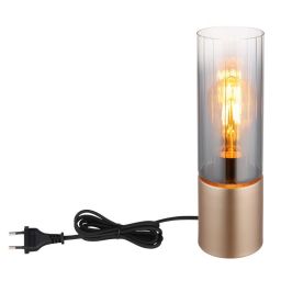 Globo Lighting Annika lampa stołowa 1x25 W złota/bursztynowa 21000TCA