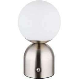 Globo Lighting Julsy lampa stołowa 1x2,5 W biała-nikiel 21006N