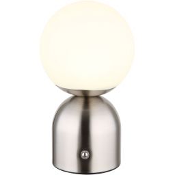 Globo Lighting Julsy lampa stołowa 1x2,5 W biała-nikiel 21006N